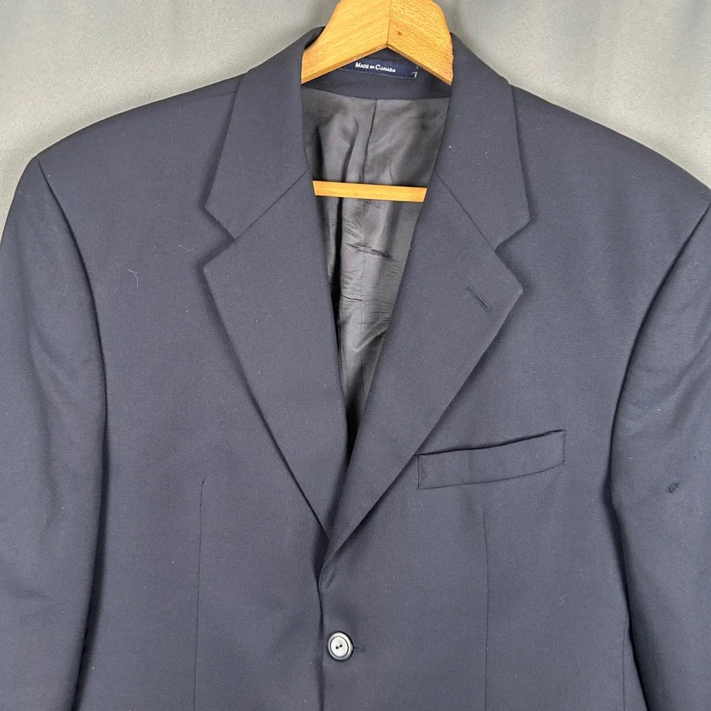 Polo University Ralph Lauren Mens 40S Navy Blue 2 Button Blazer Sport Coat